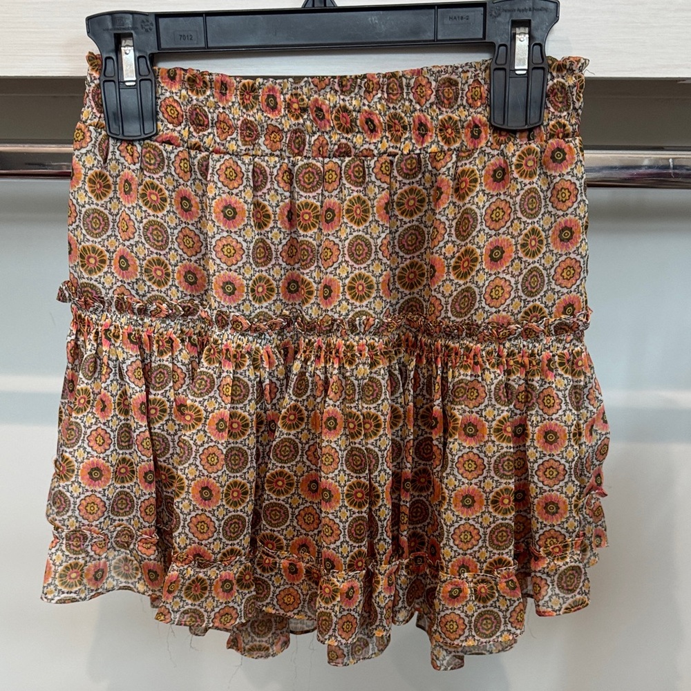Misa Floral Tiered Ruffle Mini Skirt - Multicolor